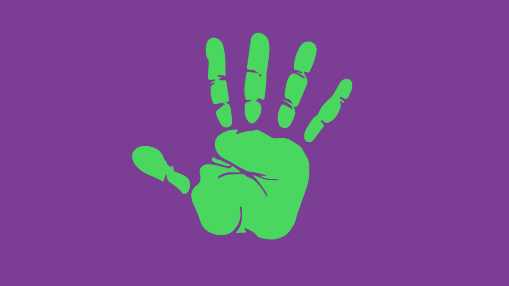 Handprint symbolizing your unique community for giving days