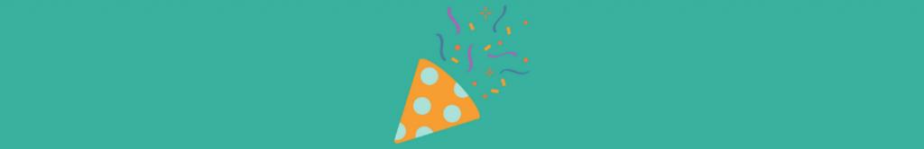 party hat and confetti icons